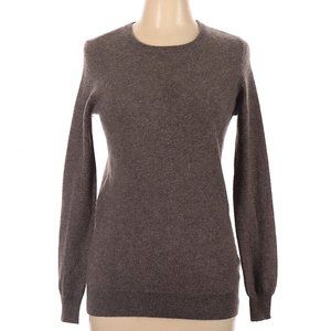 V Neck C by Bloomingdales Cashmere Sweater in Brown